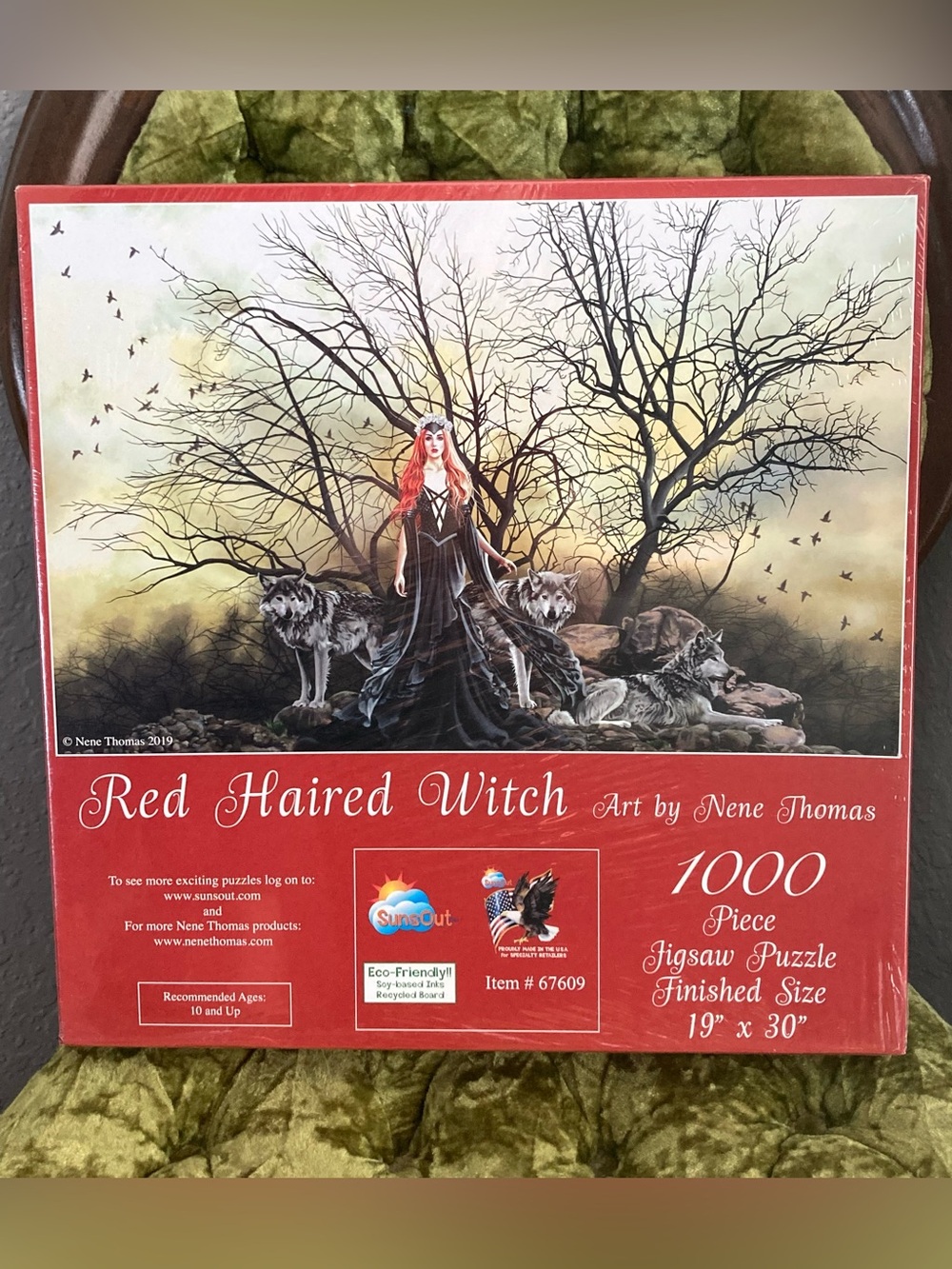 Red Haired Withch Nene Thomas 1000 Piece Puzzle 19" x 30" Wolves